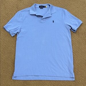 Polo by Ralph Lauren Men's Blue Classic Fit Mesh Polo Shirt Medium Preppy